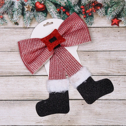 Бант на ёлку Веселье 2024 см, Красный_3