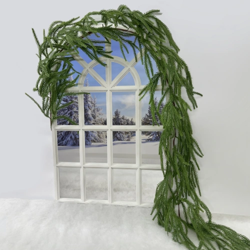 Гирлянда хвойная "Лесные лапки" 2,7 м резина (65 веток), Зеленый