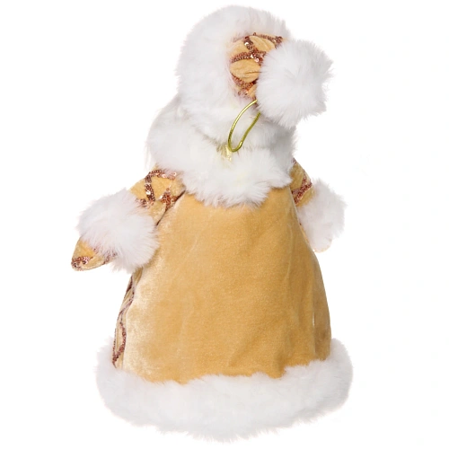 Дед Мороз для подарков и конфет Куча подарков 30 см (золотая шубка)_5