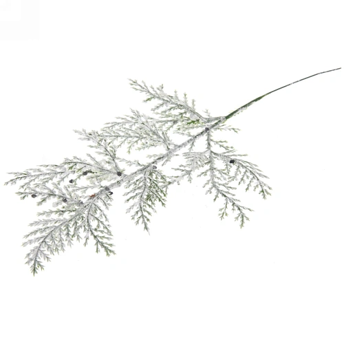 Ветка декоративная Блеск 25 см, Белый_5