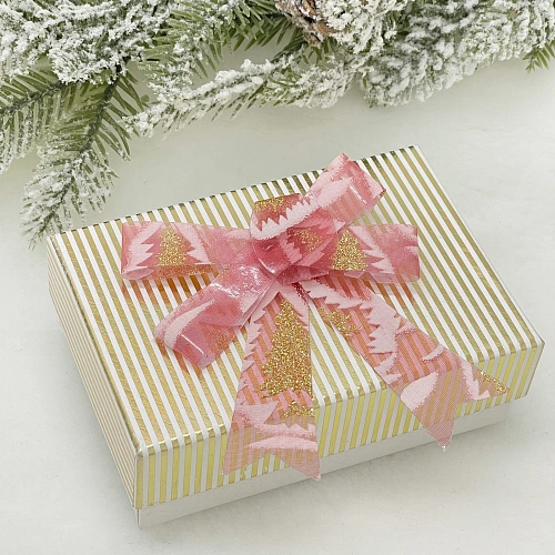 Бант на ёлку Очарование 911 см (набор 3 шт), Красный_5