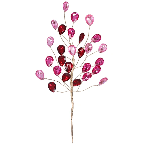 Ветка декоративная Сказочные переливы 23 см, РозовыйРубин_3