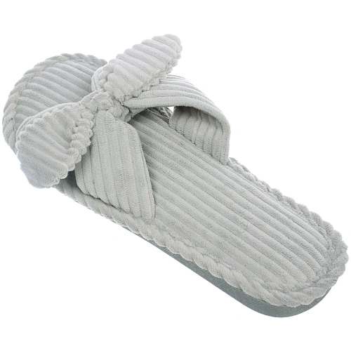 Тапочки женские домашние COZY, цвет серо-голубой, р-р 36-37_5