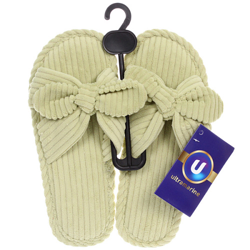 Тапочки женские домашние COZY, цвет зелёный, р-р 38-39_6