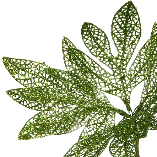 Ветка декоративная Сказочный листопад 25 см, Нежный зеленый_4