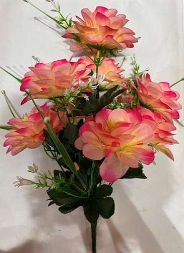 Искусственные цветы "Цветочная мелодия" 50см 9 цветков розово-красные