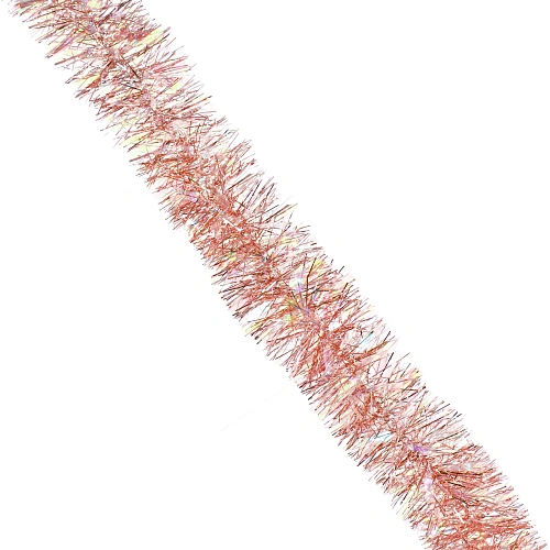 Мишура "Искристая" 2м d-9 см, Розовое золото