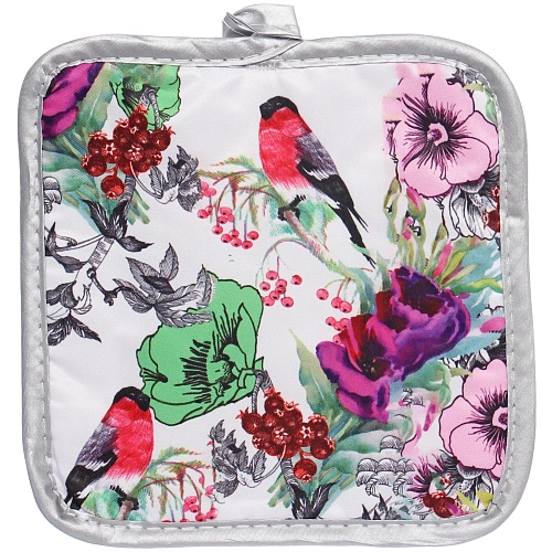 Прихватка в наборе с прихваткой-варежкой Цветущий сад 25,516 см, 1717 см_4