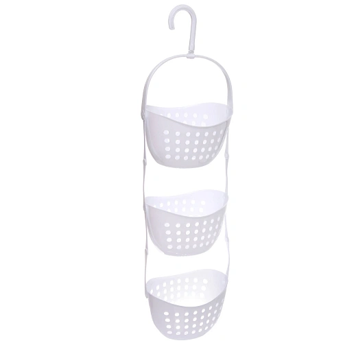 Корзина - органайзер для хранения подвесная ЛЕНАРО, цвет белый, три секции, 231679см _4