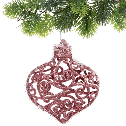 Подвеска Ажурная капля 9,5 см, Янтарь_3