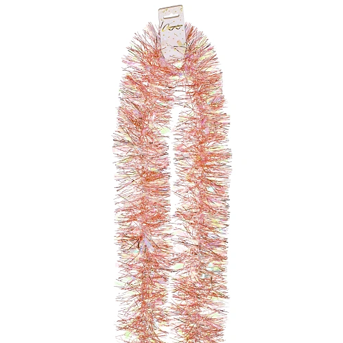 Мишура Искристая 2м d-9 см, Розовое золото_3