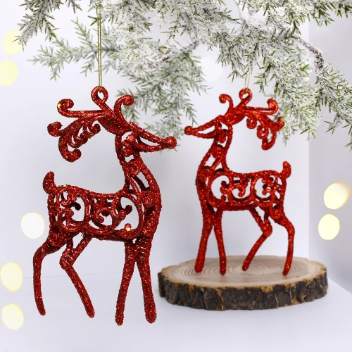 Подвеска "Волшебные рога" 10 см (набор 2 шт), красный