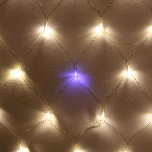 Гирлянда для улицы СЕТКА Мерцание ш2,0 в1,5 м 192 ламп LED, прозрпров, Теплый белый, белое мерцание (возможность соединения)_3