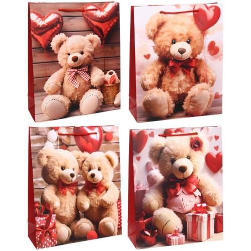 Пакет подарочный "Любимый мишка" 26*32*10 см