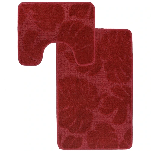 Комплект ковриков для ванной и туалета My Crystal  серия Gold 40*50см, 50*80см бордовый