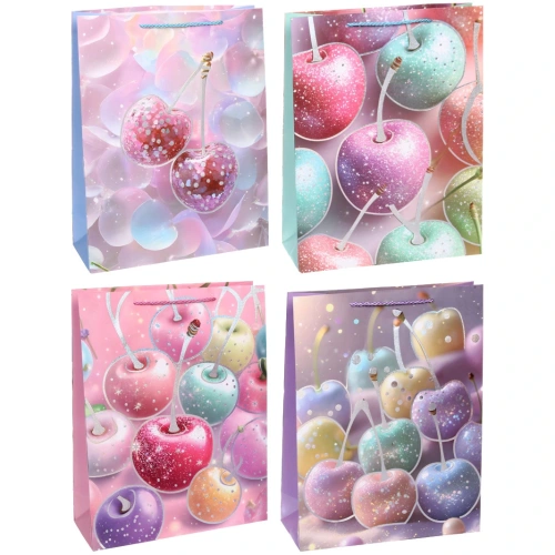 Пакет подарочный "Яблочки" 31*40*12 см