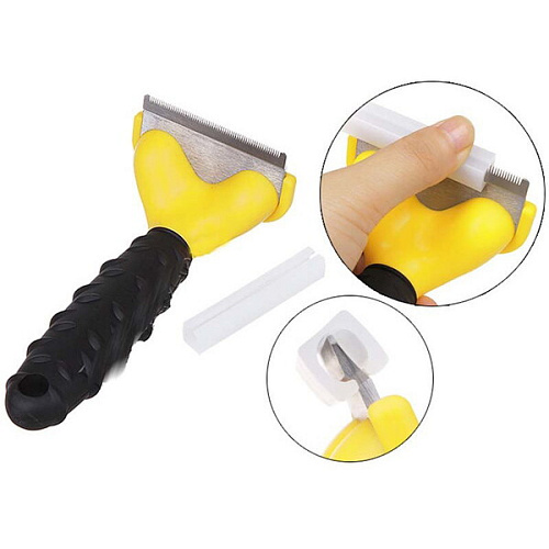 Расческа-пуходерка Гладкость 715см для вычесывания подшерстка_4