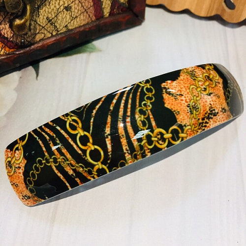 Заколка автомат Lady Collection - Твой стиль, прямоуг, 6 цветов, 92,5см (Кокетка)_12