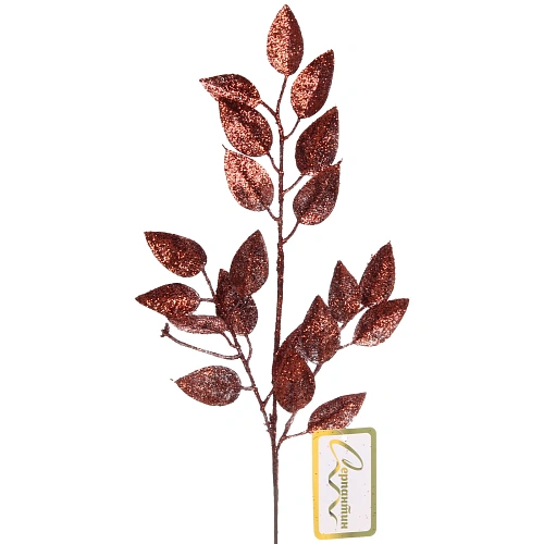 Ветка декоративная Волшебные листья 50 см, Шоколад_3