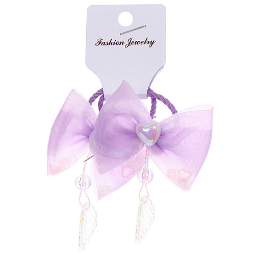 Резинки для волос детские 2шт КОНФЕТКИ, сердечки, микс 5 цветов, d-3см_5