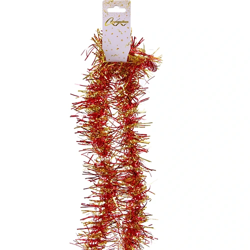 Мишура Огонёк  2 м 9 см, КрасныйЗолото_4