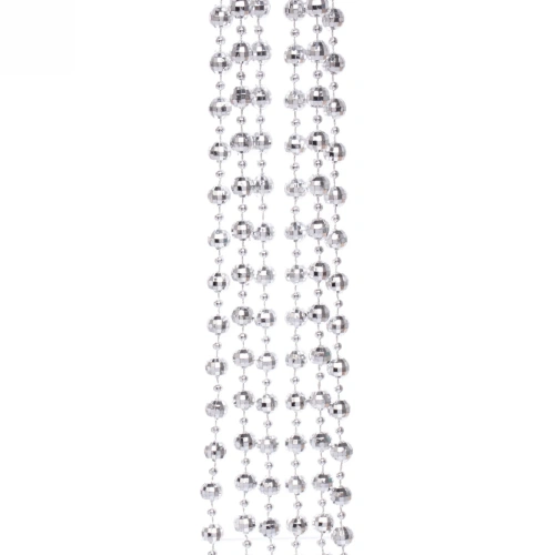 Бусы на ёлку 2м "Капельки", Серебро