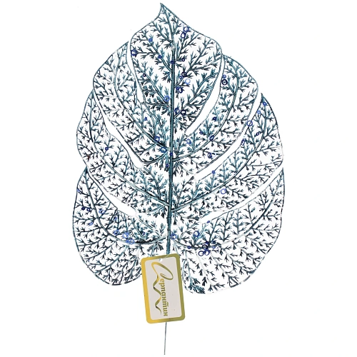 Ветка декоративная Сказочный папоротник 40 см, Сапфир_2