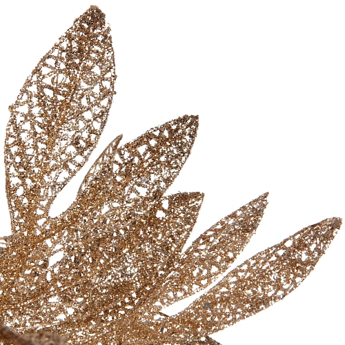 Ветка декоративная Сказочный листопад 25 см, Шампань_4