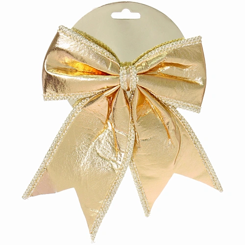 Бант на ёлку Нежность 19228 см, Шампань_3