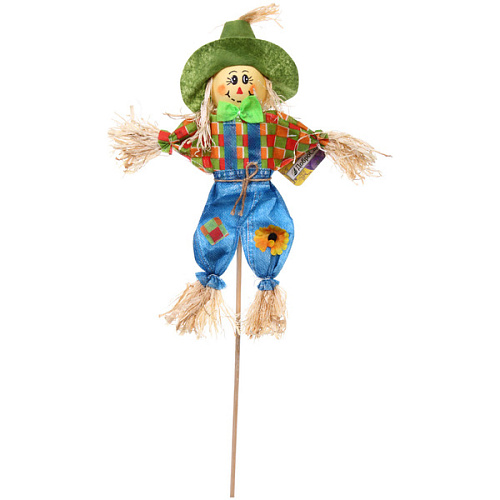 Фигура садовая Пугало - Джорджик в салатовой шляпе 30 (50) см ДоброСад_3