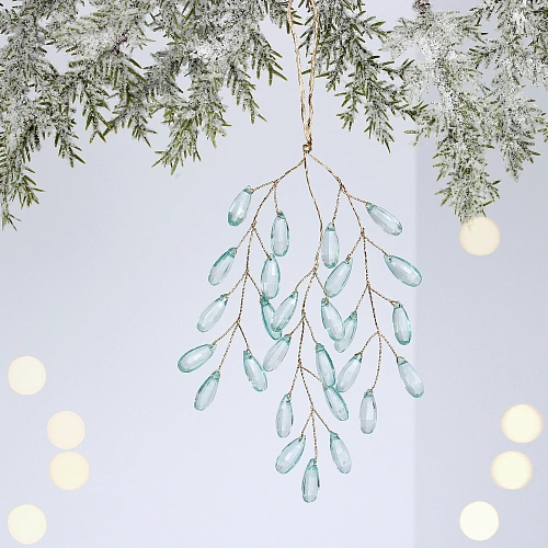 Ветка декоративная "Волшебство ночи" 20 см, Голубой