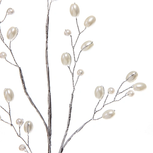 Ветка декоративная Волшебный блеск 35 см, Серебро_4