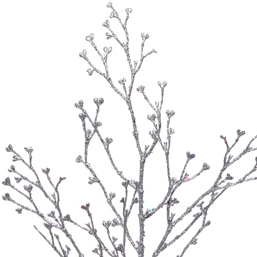 Ветка декоративная Зимнее древо 65 см, Серебро_4