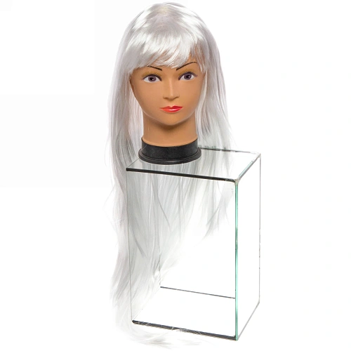 Парик карнавальный Красотка (длинные прямые локоны 90 см), Белый_3