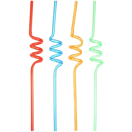 Трубочка для коктейля Яркая спираль (набор 4 шт), микс цветов_2