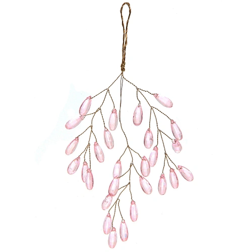 Ветка декоративная Волшебство ночи 20 см, Розовый_2