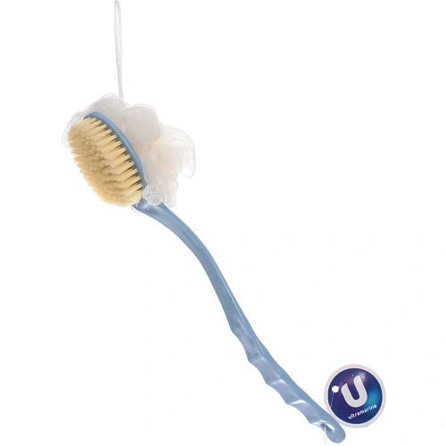 Мочалка массажная PREMIUM - FARGO, на пластиковой ручке, цвет голубой, 3510см (лейбл Ультрамарин)_2