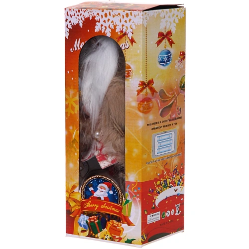 Дед Мороз - Лесовичок Лесной гость 30 см, Красныйбежевый_6