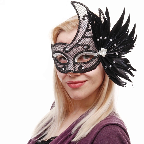Маска карнавальная Богема, черный_6