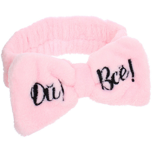 Повязка на голову New collection Vostok - ОЙ ВСЕ!, цвет розовый, серый, голубой и сиреневый, 206см ( упаковка белый ZIP пакет )_3