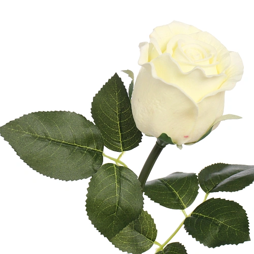 Цветок искусственный Natur 50см Розочка белая_3
