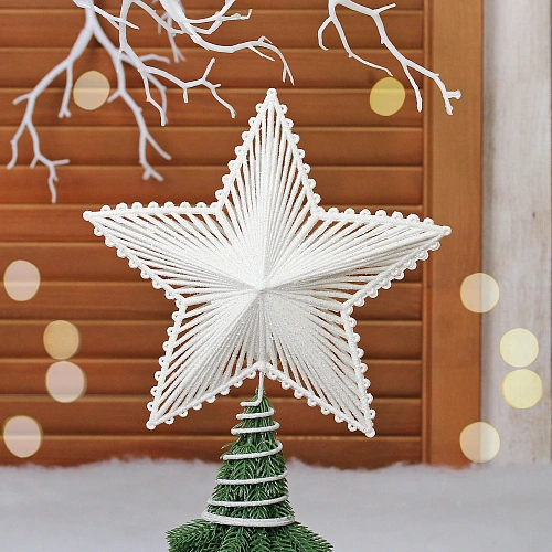 Звезда на ёлку 20*23 см "Волшебница", Белый
