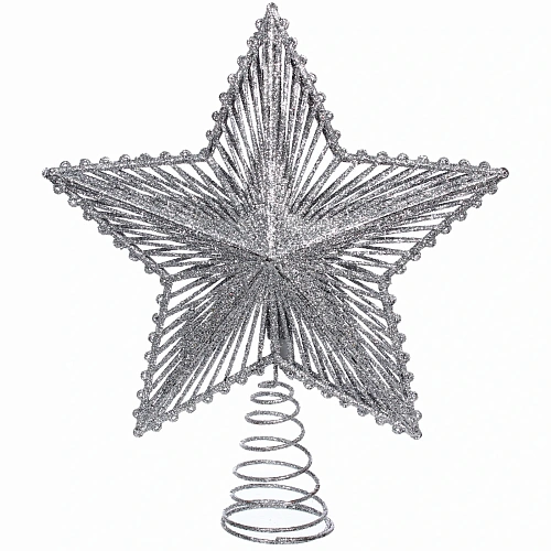 Звезда на ёлку 2023 см Волшебница, Серебро_3