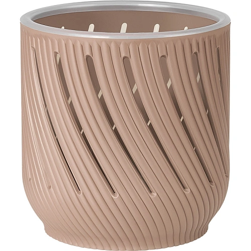 Кашпо для цветов пластиковое 1,3л d-12,5см "Fleurs" Фраппе