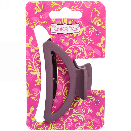 Заколка-краб для волос  на блистере Style Matte, трапеция, микс 6 цветов, 6,5см  (Кокетка)_22