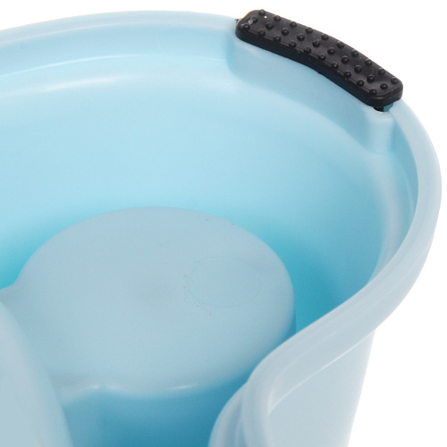 Миска пластиковая для медленного кормления с автопоилкой Колор-Один дома 331817,5см 320мл цвет нежно-голубой_5