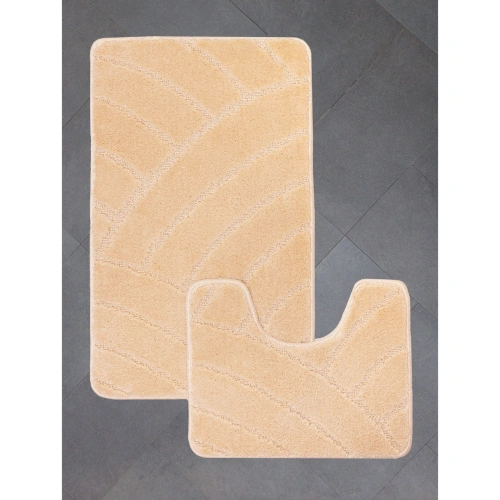 Комплект ковриков для ванной и туалета My Crystal серия Gold 50*60см, 60*100см бежевый