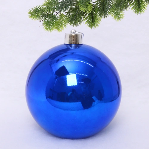Новогодний шар 25 см "Глянец", синий