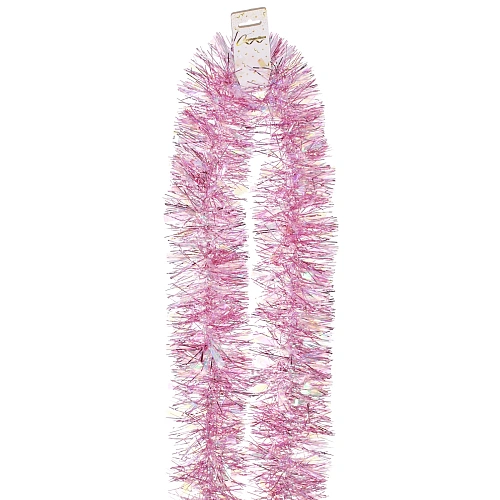 Мишура Искристая 2м d-9 см, Розовый_3