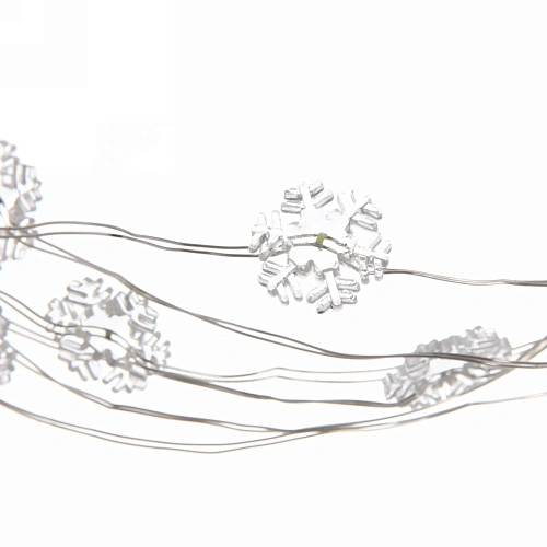 Гирлянда для дома Снежинка на батарейках 2,0 м 20 ламп LED, Синий (постоянное свечение)_5